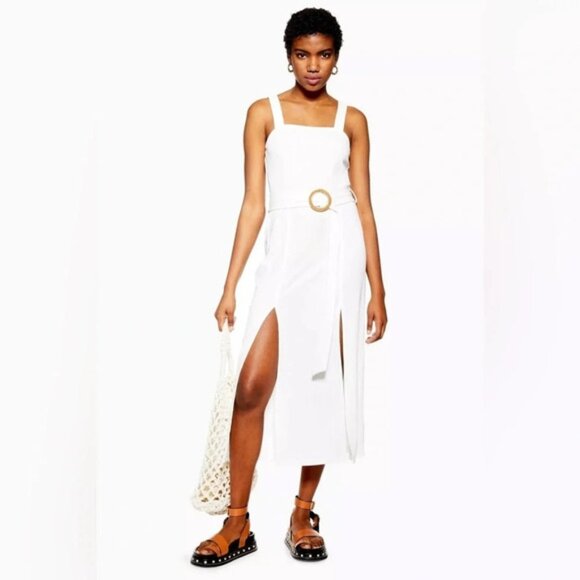 Topshop Ribbed Raffia Midi Dress - Picture 7 of 7